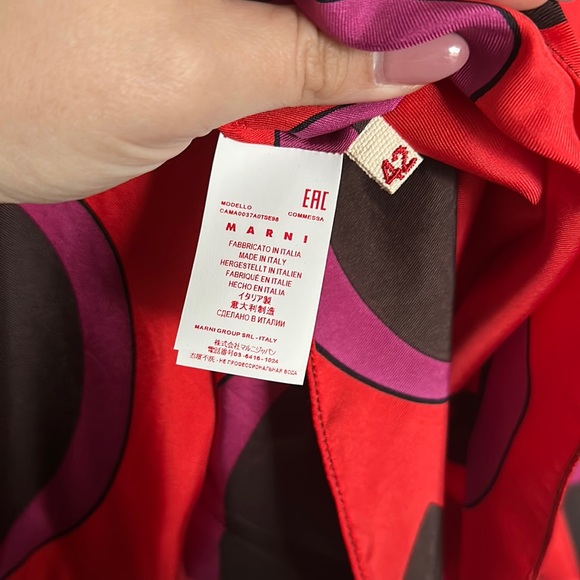 Marni Silk Long Sleeve Blouse - Size 42 - Picture 2 of 7
